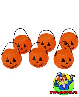 6 mini chaudrons citrouille