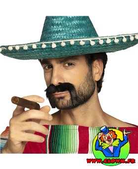 Authentique Moustache Mexicaine Noire