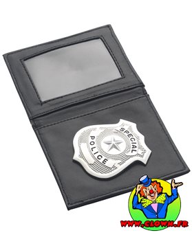 Badge police avec pochette