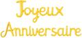 Ballon aluminium Joyeux Anniversaire or autre image 0