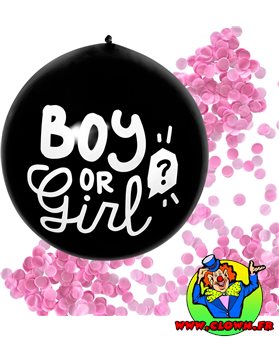 Ballon de confettis en latex "Girl"