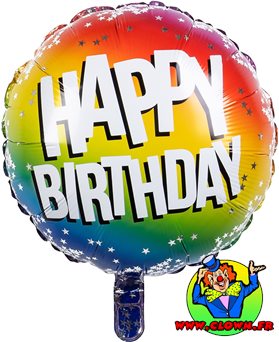 Ballon en aluminium "Happy Birthday"