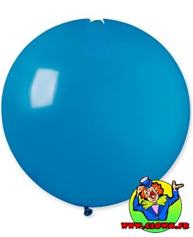 Ballon geant rond bleu 80cm