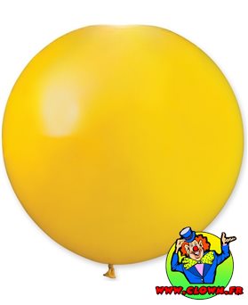 Ballon geant rond jaune 80cm
