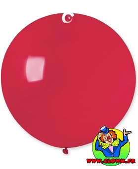 Ballon geant rond rouge 80cm