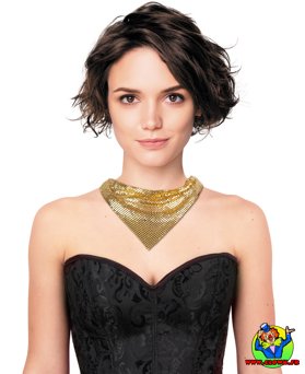 Bandana bijou métallisé doré - Vue 2