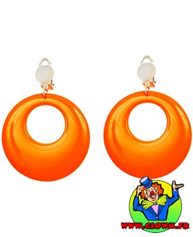 Boucles d'oreilles oranges néon
