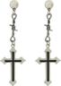 Boucles d’oreilles croix noire autre image 0
