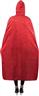 Cape tissu velours avec capuche rouge autre image 1