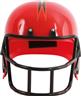 Casque football americain rouge autre image 1