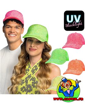 Casquette Glam fluo UV (réglable)
