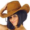 Chapeau Cow-boy adulte texas avec coutures marron clair autre image 2
