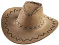 Chapeau Cow-boy adulte texas avec coutures marron clair autre image 3