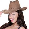 Chapeau Cow-boy adulte texas avec coutures marron clair autre image 6
