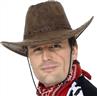 Chapeau Cow-boy adulte texas avec coutures marron foncé autre image 0