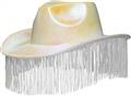 Chapeau Fabulous cow-boy blanc avec frange autre image 0