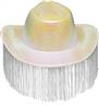 Chapeau Fabulous cow-boy blanc avec frange autre image 1