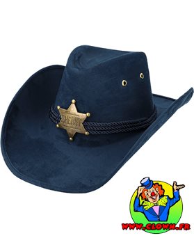 Chapeau Tennessee cow-boy bleu