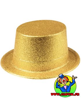 Chapeau à paillettes or