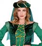 Chapeau coiffe Médiéval avec Voile Vert autre image 0