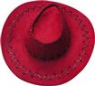 Chapeau cow-boy adulte texas avec coutures rouge autre image 0