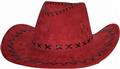 Chapeau cow-boy adulte texas avec coutures rouge autre image 1