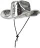 Chapeau cowboy disco argent boule facette autre image 0