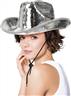 Chapeau cowboy disco argent boule facette autre image 1