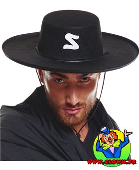 Chapeau de Zorro pour soirées déguisées