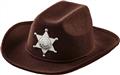 Chapeau de cow-boy brun realiste avec étoile de sheriff autre image 0