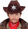 Chapeau de cow-boy brun realiste avec étoile de sheriff autre image 2