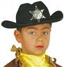 Chapeau de cow-boy noir realiste avec étoile de sheriff autre image 2