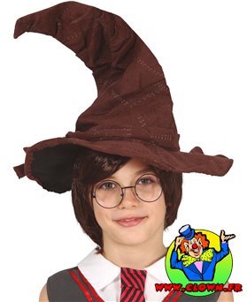 Chapeau de sorcier marron pour enfant
