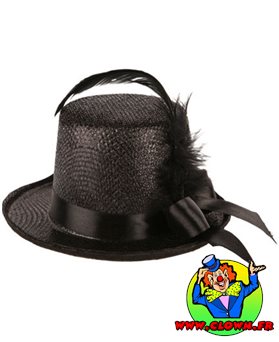 Chapeau haut de forme mini lurex noir