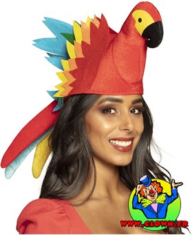 Chapeau perroquet - Accessoire coloré et original