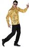 Chemise disco à sequins dorés homme autre image 1