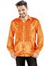 Chemise disco satin orange autre image 0