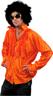 Chemise disco satin orange autre image 2