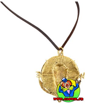 Collier de pirate doré - Vue 3