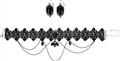 Collier et boucles d'oreilles gothiques autre image 1