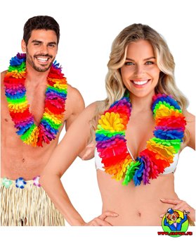 Collier hawaien multicouleur - Vue 2