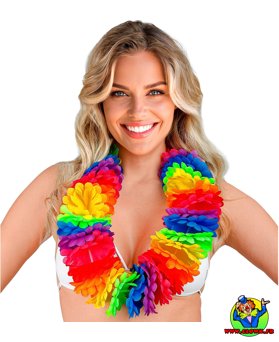 Collier hawaien multicouleur - Vue 3