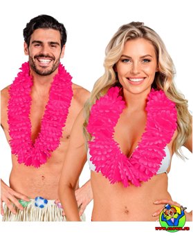 Collier hawaien rose - Vue 2