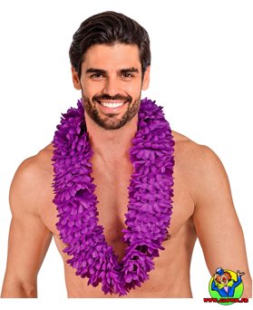 Collier hawaien violet - Vue 3