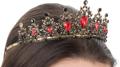 Couronne diademe gothique diamants rouges et noirs autre image 1