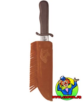 Couteau indien avec fourreau suedine
