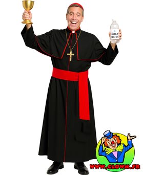 Déguisement Cardinal noir et rouge