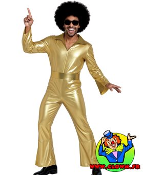 Déguisement Disco gold cowboy