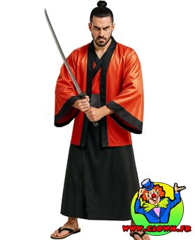 Déguisement Kimono man red