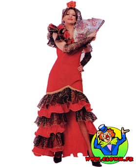 Déguisement Robe flamenco rouge